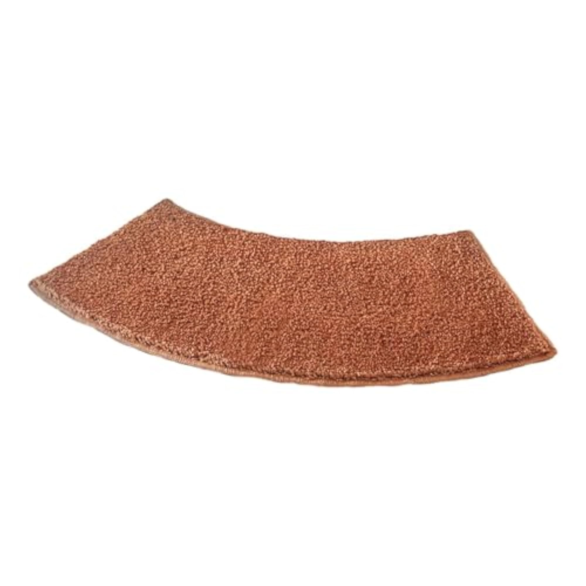 Curved Shower Mat, Soft Floor Bath Rug, Brown